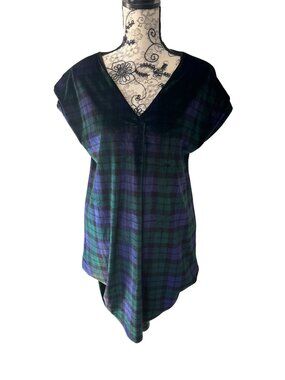 VINEYARD VINES Womens Plaid Velvet Dress Sz S